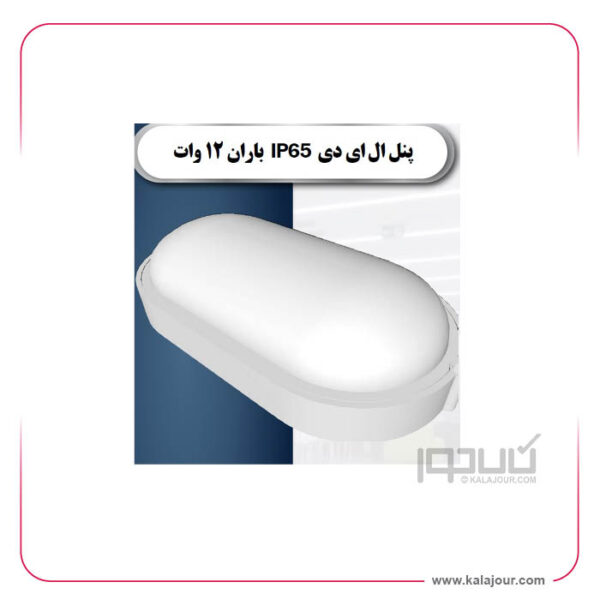 پنل واتر پروف باران (ضد آب)  12 وات - 220*115*55  شاه چراغ  IP65 - Image 2