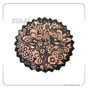 بشقاب مسی الماس‌تراش ۳۰ سانتی‌متری