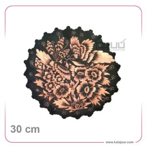 بشقاب مسی الماس‌تراش قطر ۳۰ سانتی‌متر